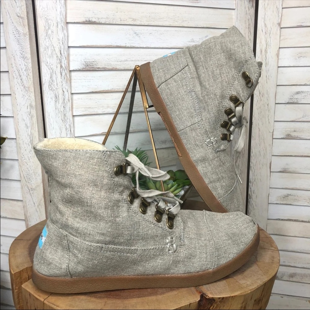 Toms Gray Canvas Convertible Boots